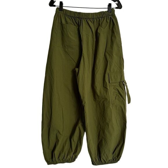 SOLD! Urban Outfitters Jana Nylon Balloon High-Rise Cargo Pant M Green - Picture 7 of 13